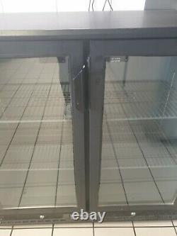 2 Glass Door Display Fridge Under Counter Shop Chiller Refrigerator