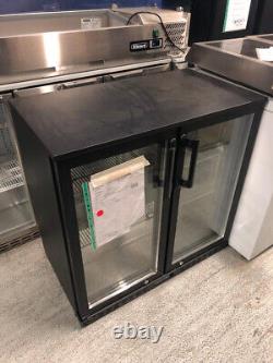 2 Hinged Glass Door Graded Under Counter Man Cave Bottle Cooler Pub Beer Fridge