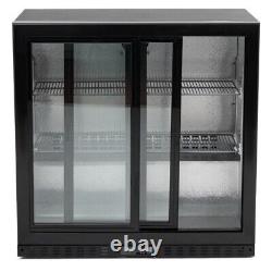 2 Sliding Glass Door Graded Under Counter Man Cave Bottle Pub Type Beer Fridge