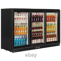 3 Door Bar Cooler Undercounter Sliding Door Pub Drink Bottle Fridge Kbc3s