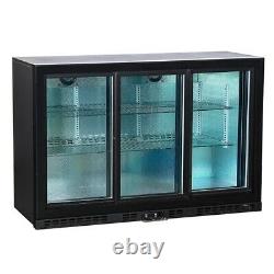 3 Door Bar Cooler Undercounter Sliding Door Pub Drink Bottle Fridge Kbc3s