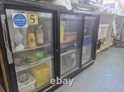 3 Sliding Door Fridge Bar Cooler Undercounter Pub Drinks Low Energy Model