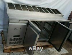 3door under counter prep fridge with 10 x 1/3 raised gastro pan holders 545ltr