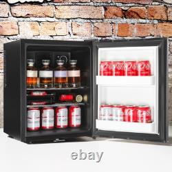 40L Mini Fridge 48 Cans Under Counter Small Cooler Fridge Removable Shel