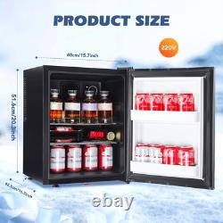 40L Mini Fridge 48 Cans Under Counter Small Cooler Fridge Removable Shel