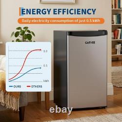 45L Compact Fridge Freezer Combo, Freestanding Under Counter Refrigerator 41dB