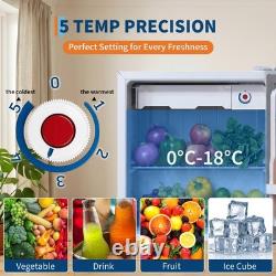 45L Under Counter Fridge Freezer Freestanding 5-Level (0-18°c) Energy-Save white