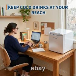 45L Under Counter Fridge Freezer Freestanding 5-Level (0-18°c) Energy-Save white