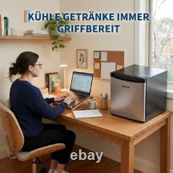 45L Under Counter Fridge, Mini Fridge with 5Level Adjustable Thermostat 0-18°c