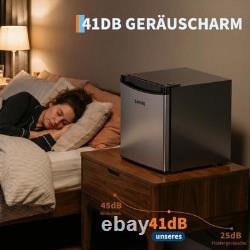 45L Under Counter Fridge, Mini Fridge with 5Level Adjustable Thermostat 0-18°c
