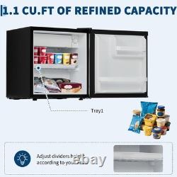 45L Under Counter Larder Fridge Freestanding Mini Fridge Temperature Control