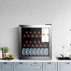 46L Drinks Cooler Fridge Glass Door Compact Counter Top Beer Wine Chiller