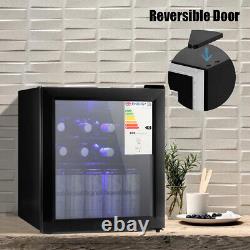 46/90L Drinks Cooler Fridge withGlass Door Under Counter Beer Wine Display Chiller
