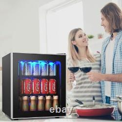 46/90L Drinks Cooler Fridge withGlass Door Under Counter Beer Wine Display Chiller