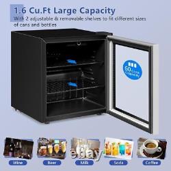 46/90L Drinks Cooler Fridge withGlass Door Under Counter Beer Wine Display Chiller