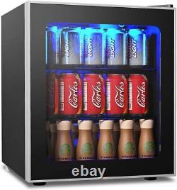 46/90L Drinks Cooler Fridge withGlass Door Under Counter Beer Wine Display Chiller
