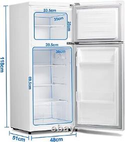 48 CM Small Fridge Freezer 70/30 Built-in Refrigerator Under Counter 2 Door