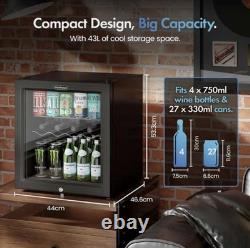 50L Drinks Fridge with Removable Shelves Brand New Vonhaus