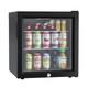 50l Glass Mini Fridge Tabletop Led Light With Lock & Keys