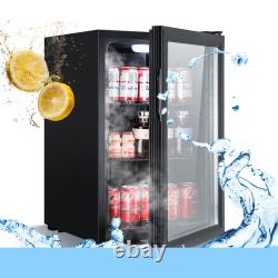 52L/70L Freestanding Fridge with Glass Door 0-10? Drinks Fridge Table Top Fridge