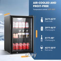 52L/70L Freestanding Fridge with Glass Door 0-10? Drinks Fridge Table Top Fridge