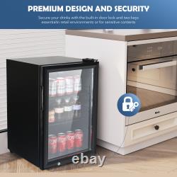52L/70L Freestanding Fridge with Glass Door 0-10? Drinks Fridge Table Top Fridge