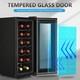 55w Under Counter Fridge 33l Beer / Wine Cooler With Glass Door Touch Panel Hot