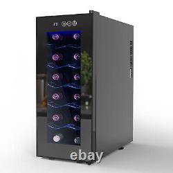 55W Under Counter Fridge 33L Beer / Wine Cooler With Glass Door Touch Panel HOT
