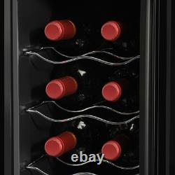 55W Under Counter Fridge 33L Beer / Wine Cooler With Glass Door Touch Panel NEW