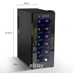 55W Under Counter Fridge 33L Beer / Wine Cooler With Glass Door Touch Panel NEW