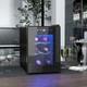6 Bottle Wine Cooler Fridge, Mini Under Counter Wine Fridge With Glass Door