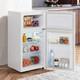 70l Dual Door Compact Refrigerator Adjustable Thermostat Freestand Small Fridge