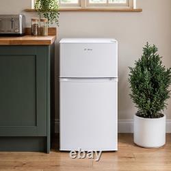 70L Dual Door Compact Refrigerator Adjustable Thermostat Freestand Small Fridge