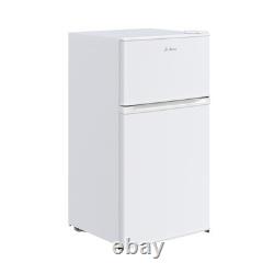 70L Dual Door Compact Refrigerator Adjustable Thermostat Freestand Small Fridge
