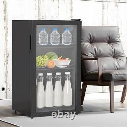 80L Drinks Fridge Beer Wine Beverage Cooler Glass Door Under Counter Chiller