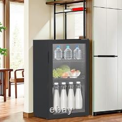 80L Drinks Fridge Beer Wine Beverage Cooler Glass Door Under Counter Chiller
