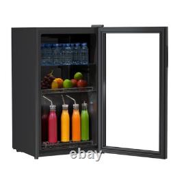 80L Drinks Fridge Beer Wine Beverage Cooler Glass Door Under Counter Chiller