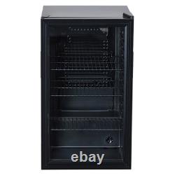 80L Drinks Fridge Beer Wine Beverage Cooler Glass Door Under Counter Chiller