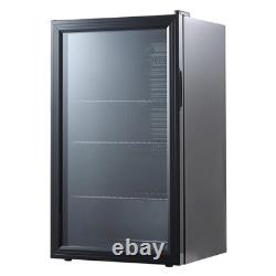 80L Drinks Fridge Beer Wine Beverage Cooler Glass Door Under Counter Chiller