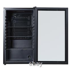 80L Drinks Fridge Beer Wine Beverage Cooler Glass Door Under Counter Chiller