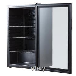 80L Drinks Fridge Beer Wine Beverage Cooler Glass Door Under Counter Chiller