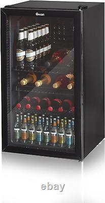 80L Glass Fronted Undercounter Freestanding Beverage/Drinks Fridge for Wine, Dri