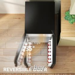88L Small Refrigerator Under Counter Fridge Freezer Drawer Shelves Inner Light