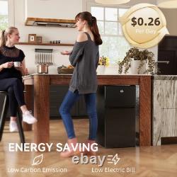 88L Small Refrigerator Under Counter Fridge Freezer Drawer Shelves Inner Light