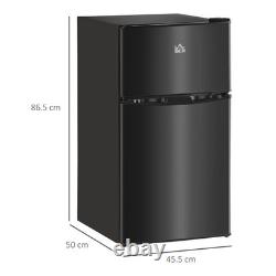 88L Small Refrigerator Under Counter Fridge Freezer Drawer Shelves Inner Light