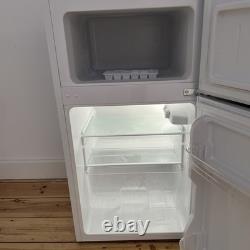 88L Under Counter Fridge Freezer Small Refrigerator 5-Setting White