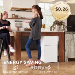 88L Under Counter Fridge Freezer with 5-Setting Thermostat