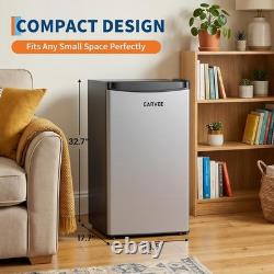 90L Fridge Under Counter Larder Refrigerator Stainless Steel Energy Efficient