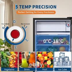 90L Fridge Under Counter Larder Refrigerator Stainless Steel Energy Efficient