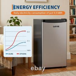 90L Fridge Under Counter Larder Refrigerator Stainless Steel Energy Efficient